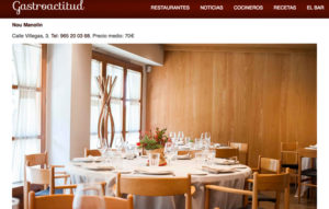 Sección de prensa del Grupo de hostelería Gastronou de Alicante