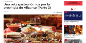 El Grupo Gastronou en "La Ruta Gastronómica de la provincia de Alicante"