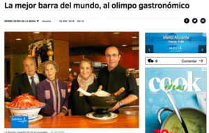 Premio Nacional de Gastronomía concedido a Vicente Castelló